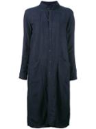 Klasica - Pocket Detail Shirt Dress - Women - Linen/flax/viscose - 2, Blue, Linen/flax/viscose