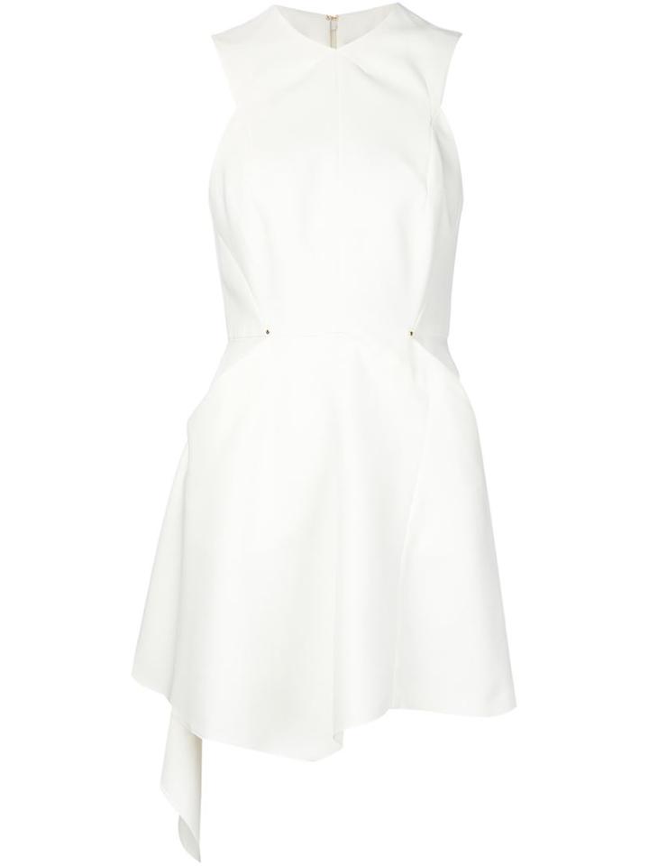 Esteban Cortazar Asymmetric Sleeveless Dress, Women's, Size: 36, White, Acetate/polyamide/spandex/elastane