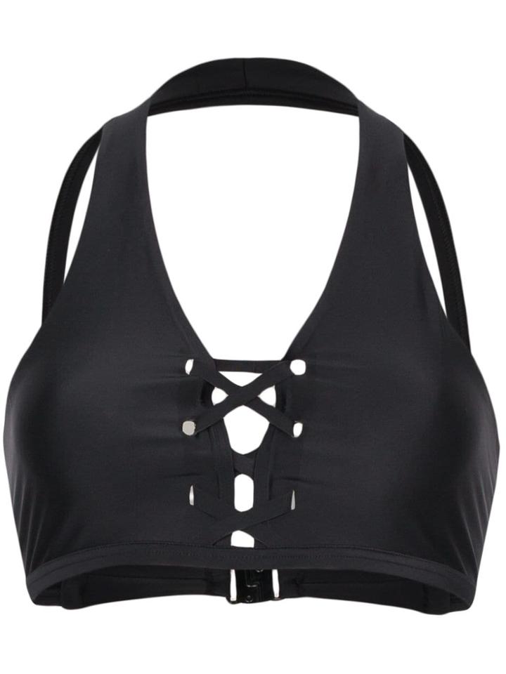Charli Cohen Beatrix Lace-up Bralette Top - Black