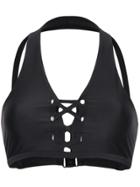 Charli Cohen Beatrix Lace-up Bralette Top - Black