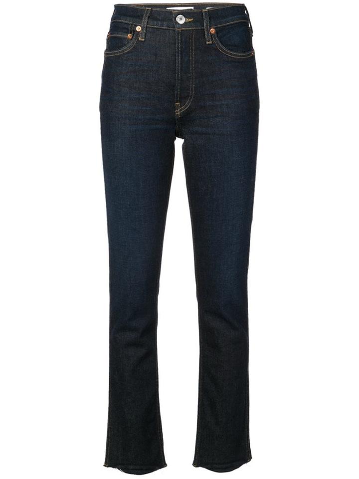 Re/done High Rise Slim Fit Jeans - Blue