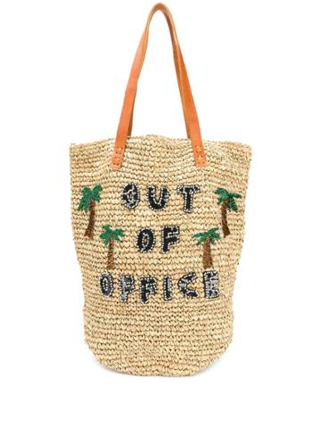 Mua Mua 'out Of Office' Tote Bag - Neutrals