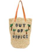 Mua Mua 'out Of Office' Tote Bag - Neutrals