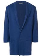 Issey Miyake Vintage Shawl Lapel Cardigan - Blue