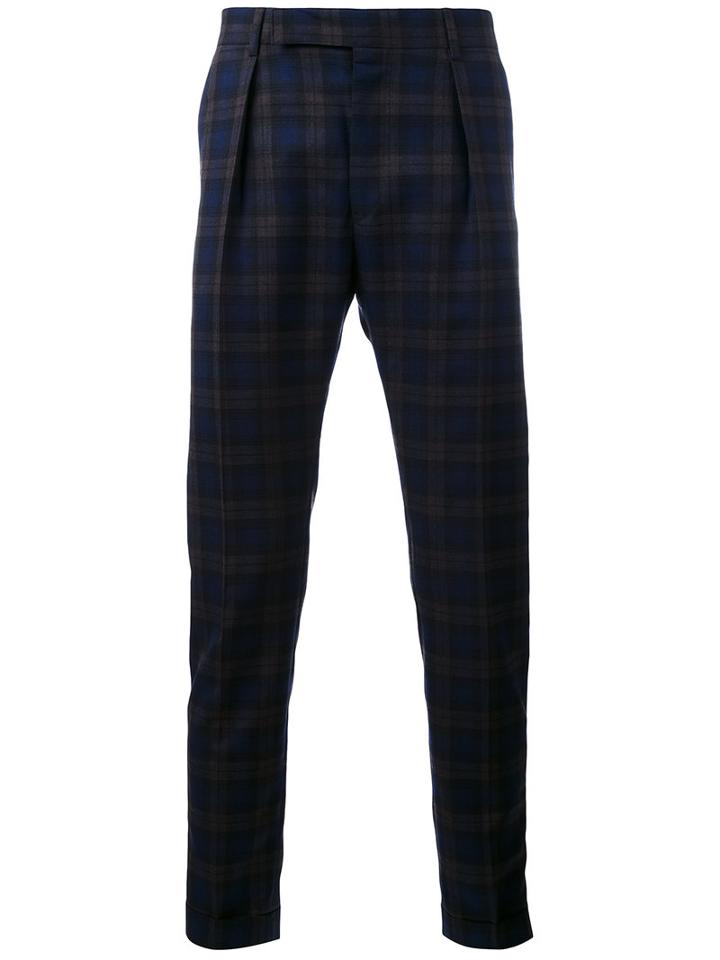 Paul Smith - Straight Leg Trousers - Men - Silk/wool - 34, Blue, Silk/wool