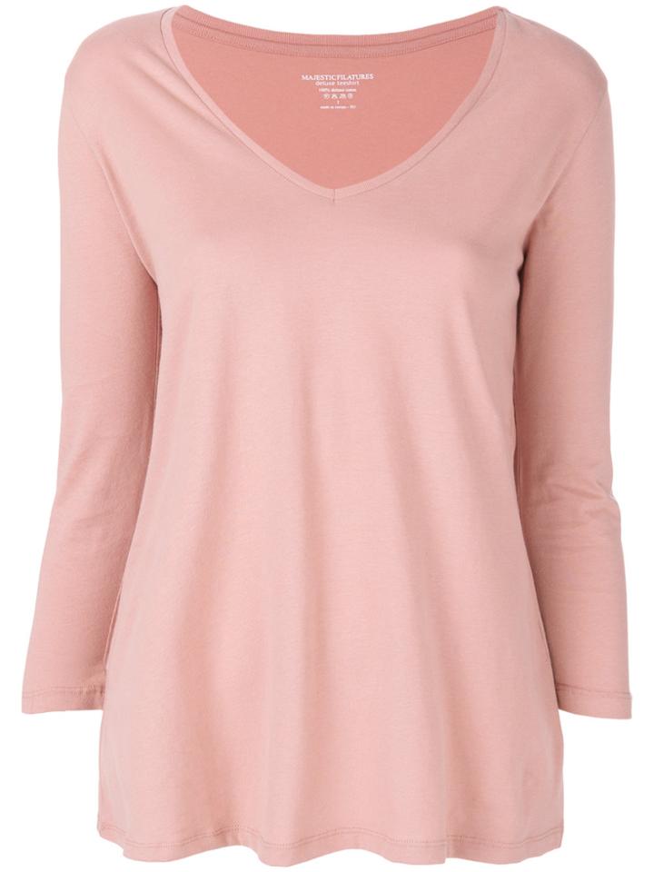 Majestic Filatures Camiseta Long Sleeved T-shirt - Pink & Purple