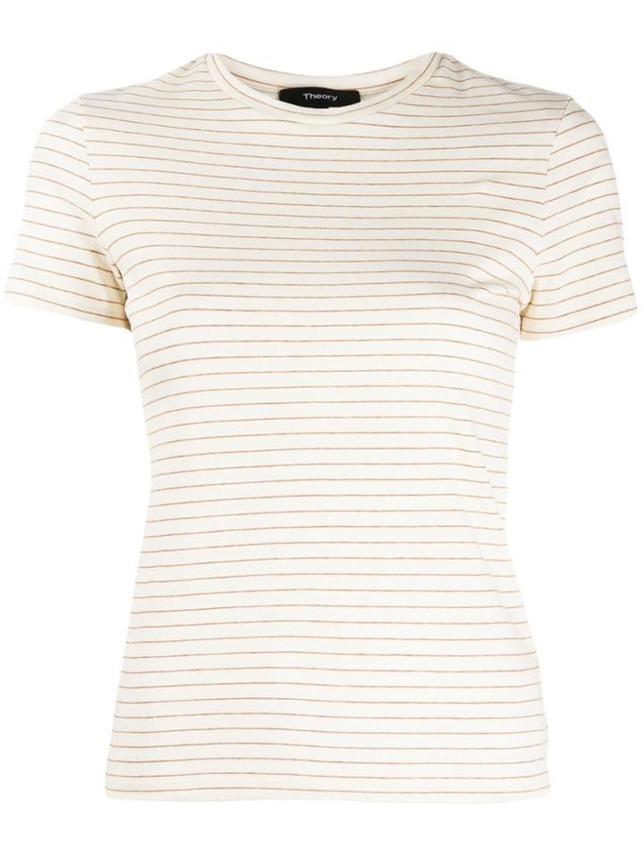 Theory Striped T-shirt - Neutrals