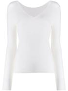 P.a.r.o.s.h. V-neck Sweatshirt - White