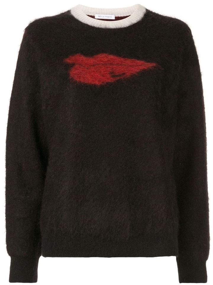 Bella Freud Hot Lips Textured Knit Jumper - Black