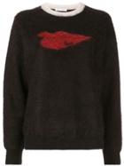 Bella Freud Hot Lips Textured Knit Jumper - Black