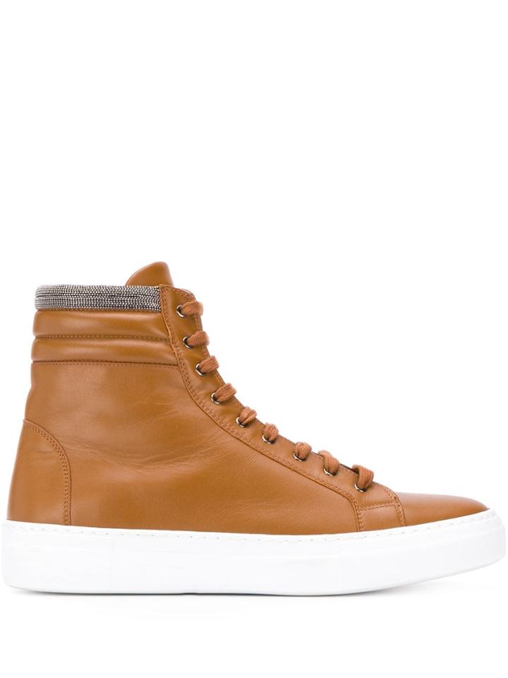 Fabiana Filippi High Top Sneakers - Brown