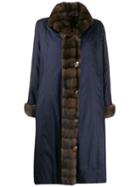 Liska Kovi Fur-trimmed Coat - Blue