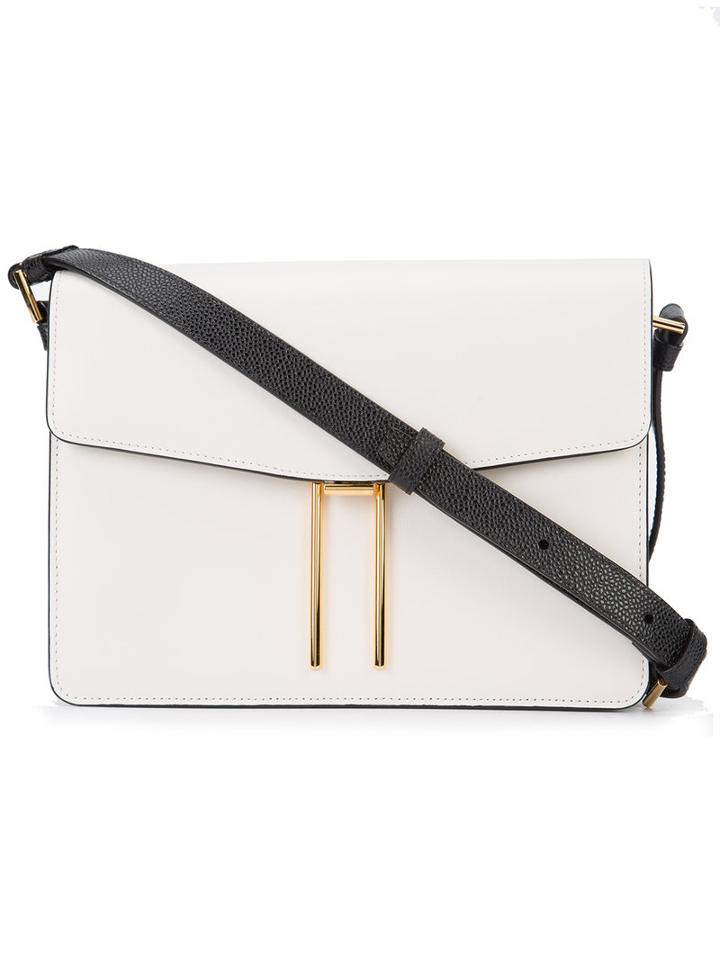 Hayward H Crossbody Bag, Women's, White, Calf Leather/calf Suede