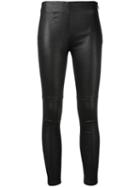 Iro - Adonis Leggings - Women - Cotton/leather/spandex/elastane - 38, Black, Cotton/leather/spandex/elastane