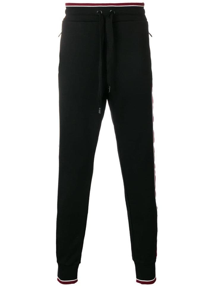 Dolce & Gabbana Contrast Band Track Pants - Black