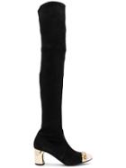Casadei Embellished Toe Cap Boots - Black
