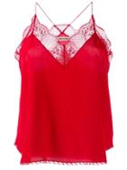 Zadig & Voltaire Lace Detail Camisole Top - Red