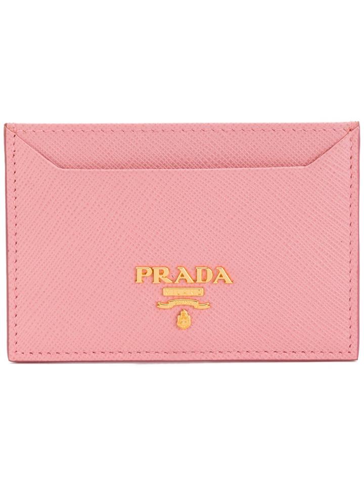 Prada Logo Card Holder - Pink