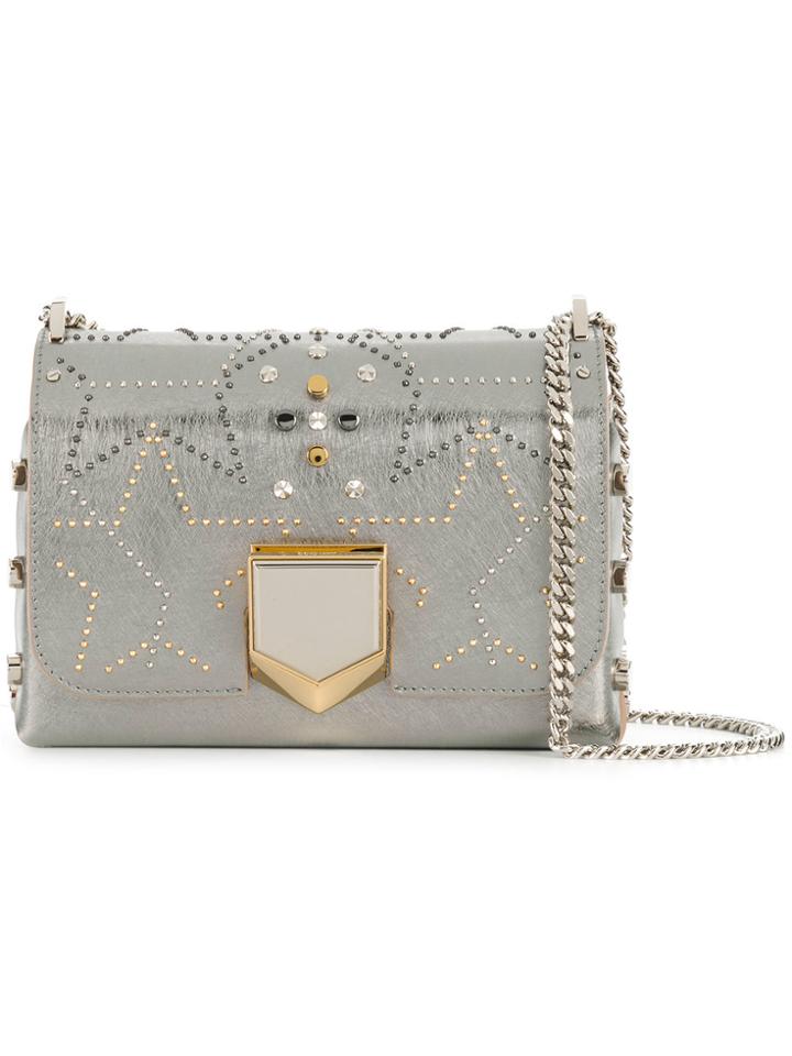 Jimmy Choo Small Lockett Studded Shoulder Bag - Metallic