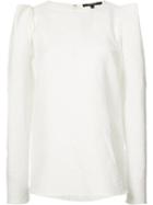 Structured Shoulders Blouse - Women - Linen/flax/polyester - 42, White, Linen/flax/polyester, Derek Lam