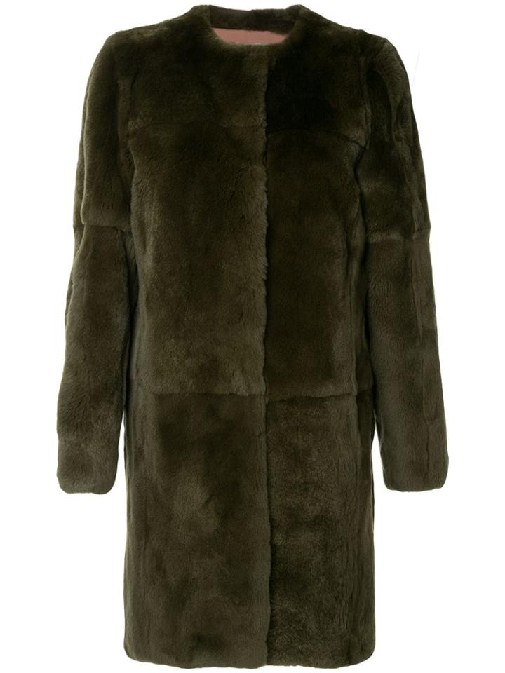 Yves Salomon Meteo Rex Coat - Green