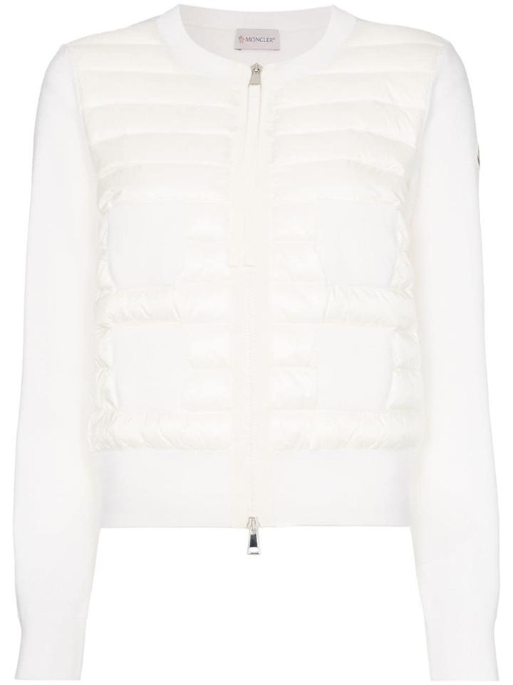 Moncler Maglia Tricot Padded Bomber Jacket - White