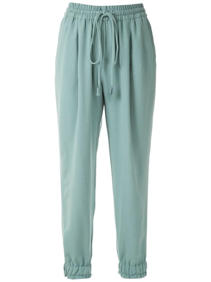 Martha Medeiros Crepe Tapered Trousers - Green