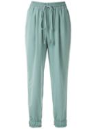 Martha Medeiros Crepe Tapered Trousers - Green