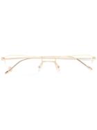 Cartier 'louis Cartier' Semi-rimmed Optical Glasses, Grey, 18kt Yellow Gold