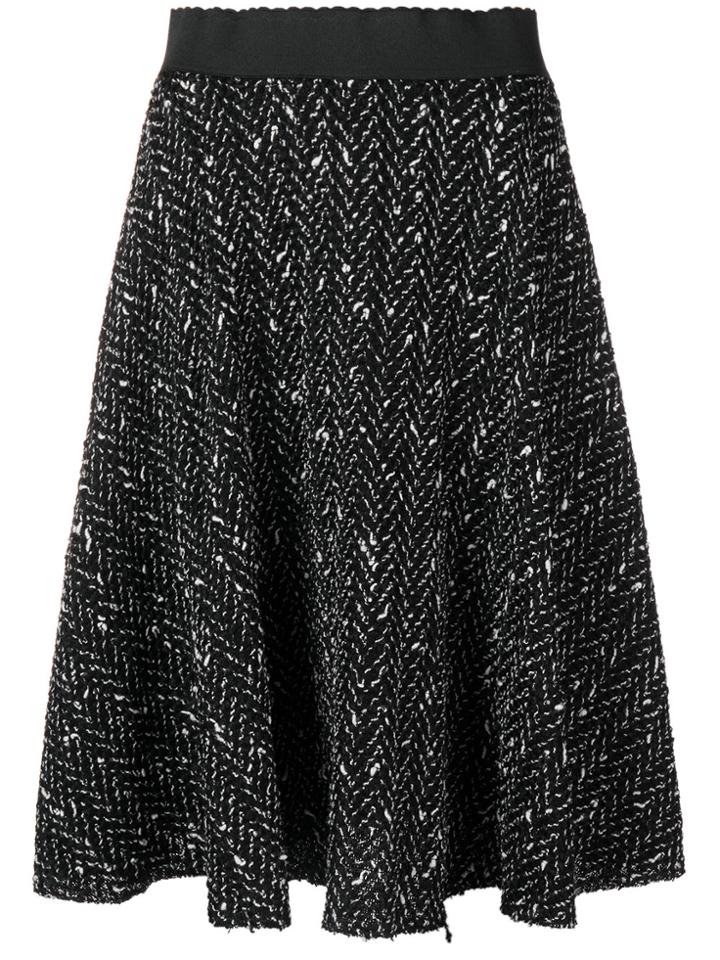 Dolce & Gabbana Pleated Knit Skirt - Black