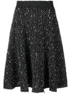 Dolce & Gabbana Pleated Knit Skirt - Black