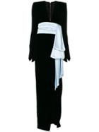 Alexandre Vauthier Belted Waist Gown - Black