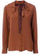 Joseph Pussy Bow Blouse - Brown