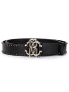 Roberto Cavalli Logo Buckle Belt - Black