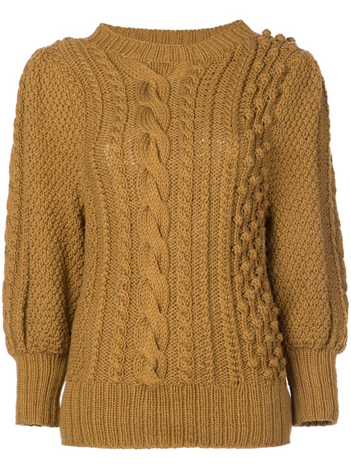 Apiece Apart Cable Knit Jumper - Brown