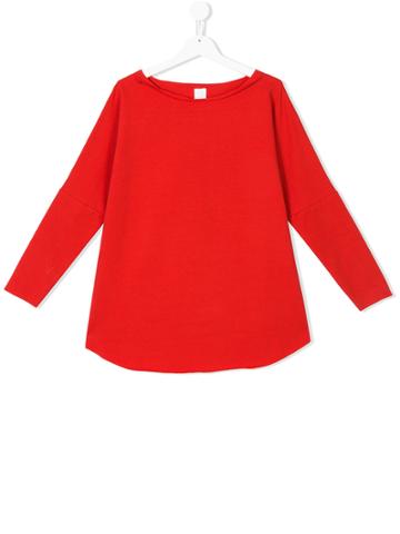 La Bottega Di Giorgia Teen Cropped Sleeves Top - Red
