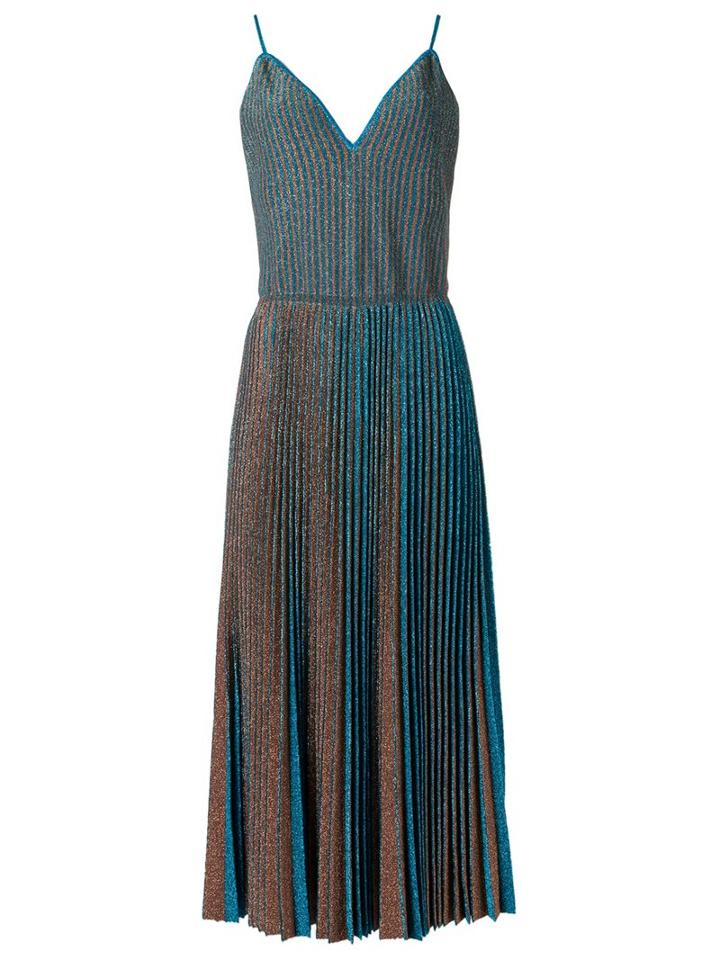 Gig Pleated Midi Dress, Women's, Size: P, Blue, Polyamide/polyester