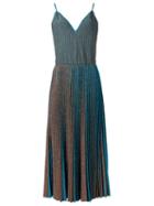 Gig Pleated Midi Dress, Women's, Size: P, Blue, Polyamide/polyester
