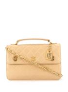Chanel Pre-owned Cc Mark Plate Double Turn Lock 2way Bag - Brown