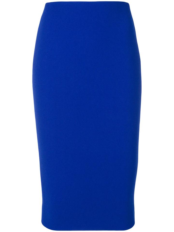 Victoria Beckham - Tube Skirt - Women - Polyester/triacetate - 10, Blue, Polyester/triacetate