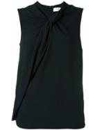 Carven Knot Detail Sleeveless Blouse, Women's, Size: 42, Black, Polyester