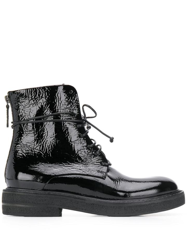 Marsèll Varnished Ankle Boots - Black