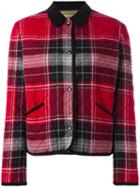 Maison Kitsuné Checked Jacket, Women's, Size: Medium, Red, Wool/viscose/polyester/polyester