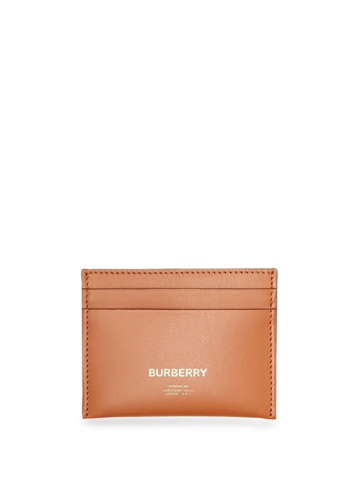 Burberry Horseferry Print Leather Card Case - Brown