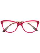 Bulgari Square Shaped Glasses, Pink/purple, Acetate/metal
