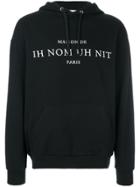 Ih Nom Uh Nit Printed Text Hoodie - Black