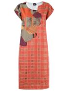Fernanda Yamamoto Round Neck Midi Dress, Women's, Size: 37, Red, Polyester/polyimide