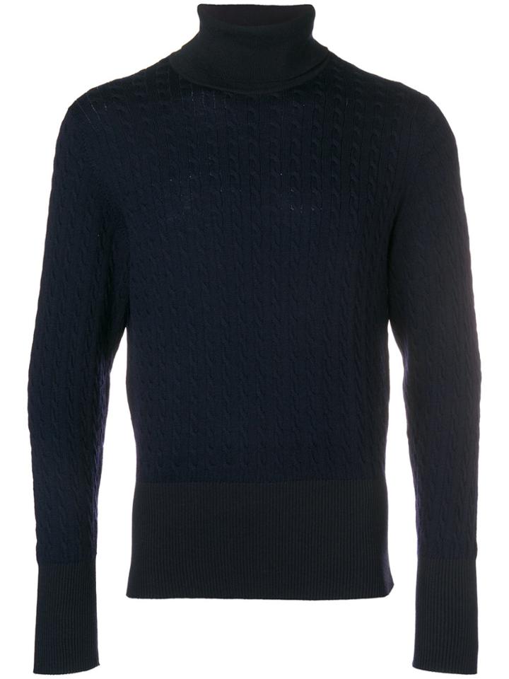 Thom Browne Turtle Neck Longsleeved Sweater - Blue