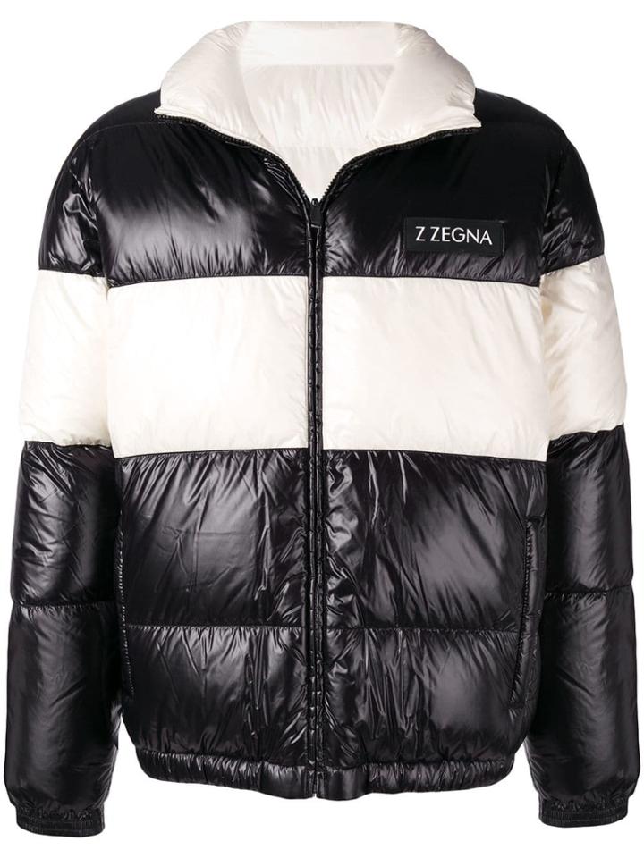 Z Zegna Two-tone Padded Coat - Blue