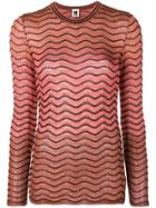 M Missoni Zigzag Pattern Jumper - Pink & Purple